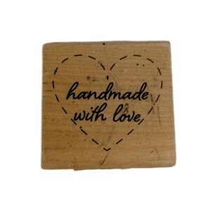 Handmade with Love Wooden Stamp